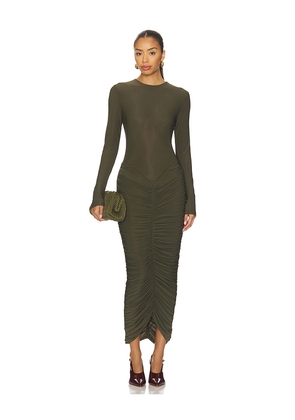 Ronny Kobo Sidonie Dress in Olive. Size S. Also in M.