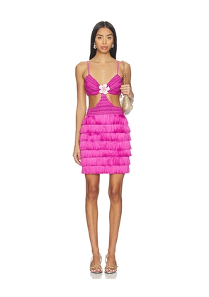 PatBO Amethyst Fringe Mini Dress in Purple. Size 0. Also in 4, 2, 6, 8, 10.