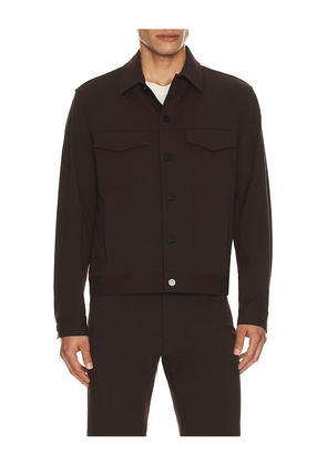 Theory Neoteric Twill River Jacket in Brown. Size L. Also in M, XXL/2X.