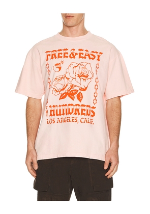 The Hundreds x Free And Easy Rose T-Shirt in Pink. Size L. Also in S, M, XL/1X.