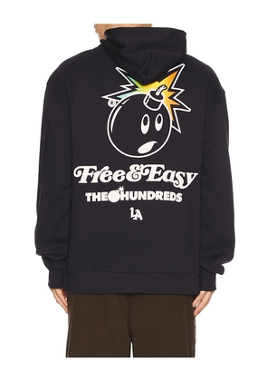 The Hundreds x Free And Easy Adam Bomb Hoodie in Navy. Size L. Also in S, M, XL/1X.