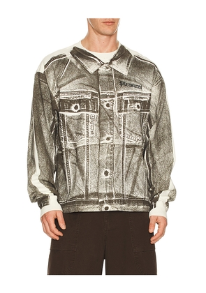 Pleasures Trucker Heavyweight Long Sleeve Tee in Black. Size L. Also in M, XL/1X.