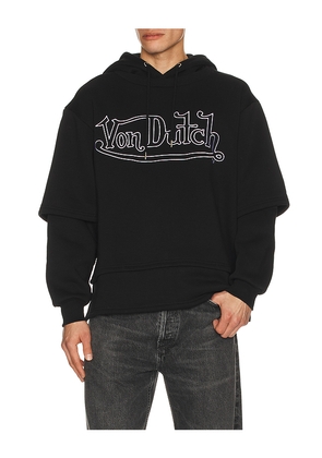 Von Dutch Logo 2Fer Hoodie in Black. Size L. Also in S, M, XL/1X.