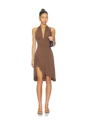 With Jean Kesha Dress in Brown. Size L. Also in S, XXS, XS, M.