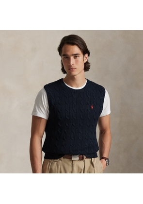 Cable-Knit Cotton Sleeveless Jumper