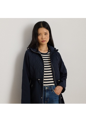 Petite - Hooded Diamond-Quilted Mockneck Jacket