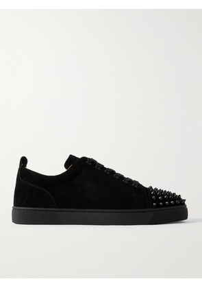Christian Louboutin - Louis Junior Spikes Cap-Toe Suede Sneakers - Men - Black - EU 40