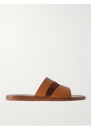 Loro Piana - Pilat Plain Walk Cutout Leather Sandals - Men - Brown - EU 41