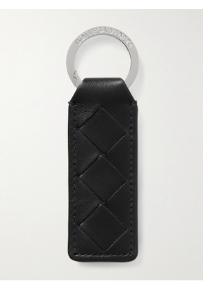 Bottega Veneta - Silver-Tone and Intrecciato Leather Key Fob - Men - Black