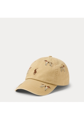 Dog-Embroidered Twill Ball Cap