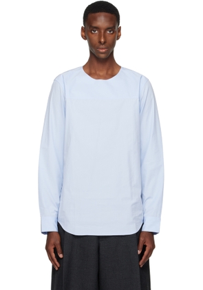 Dries Van Noten Blue Paneled Shirt