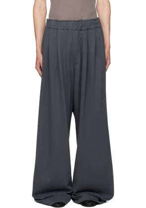 Dries Van Noten Blue Pleated Sweatpants