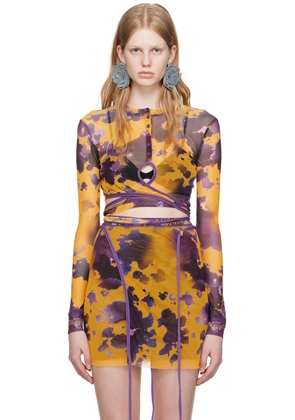 Ottolinger SSENSE Exclusive Purple Long Sleeve T-Shirt