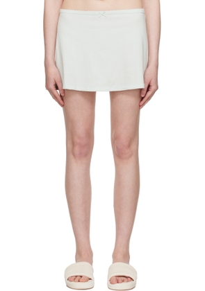 SKIMS Blue Drop Needle Pointelle Miniskirt