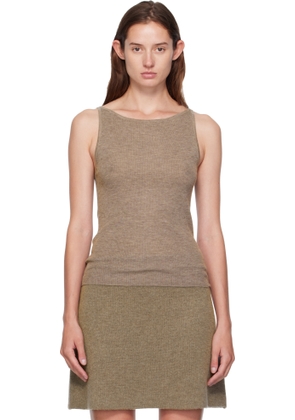 LISA YANG Taupe Lynette Tank Top