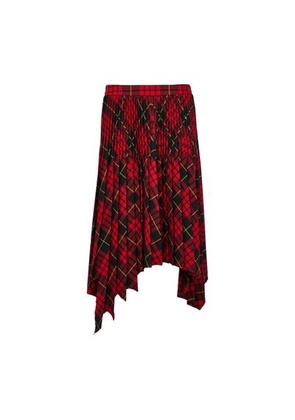 Asymmetric midi skirt