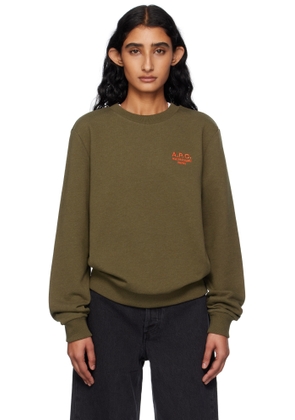 A.P.C. Khaki Standard 'Rue Madame' Sweatshirt