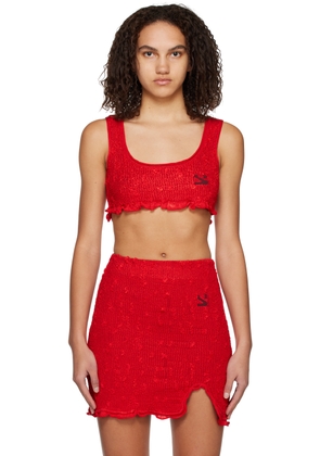 Yuzefi Red Cropped Tank Top