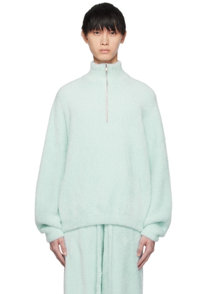 Bonsai Blue Half-Zip Sweater