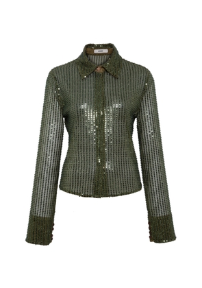 SIEDRÉS Sezanne Sheer Sequinned Top - Moda Operandi