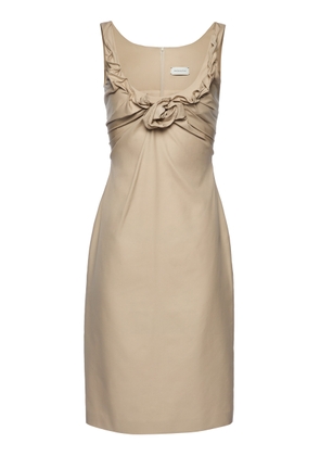Magda Butrym Gathered Cotton-Blend Midi Dress - Moda Operandi