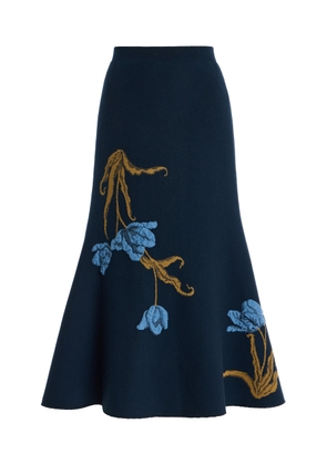 Erdem Embroidered A-Line Midi Skirt - Moda Operandi