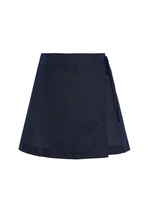 BONDI BORN Leiden Linen Wrap Mini Skirt - Moda Operandi