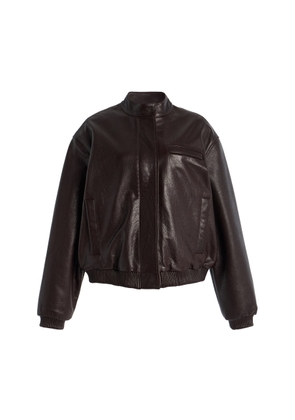 Loulou de Saison Marlow Leather Bomber Jacket - Moda Operandi