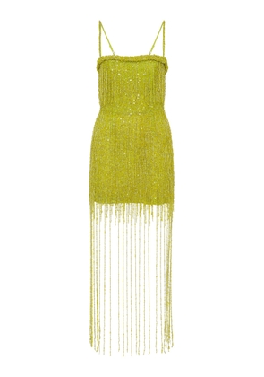Rachel Gilbert Presley Beaded Tulle Midi Dress - Moda Operandi