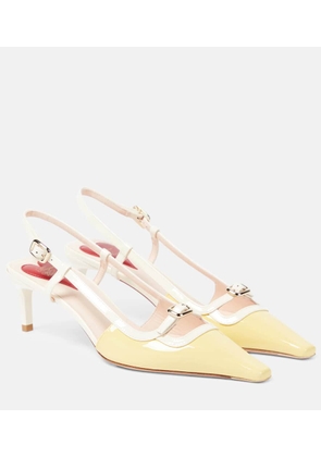 Roger Vivier Vivâ Canard patent leather slingback pumps