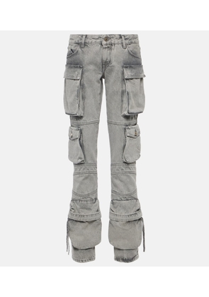The Attico Low-rise straight cargo jeans