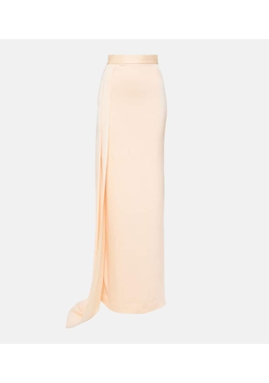 Alex Perry Draped satin maxi skirt