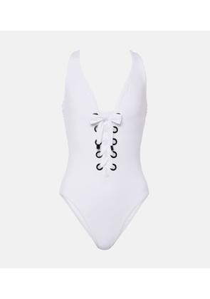 Karla Colletto Lucy lace-up swimsuit
