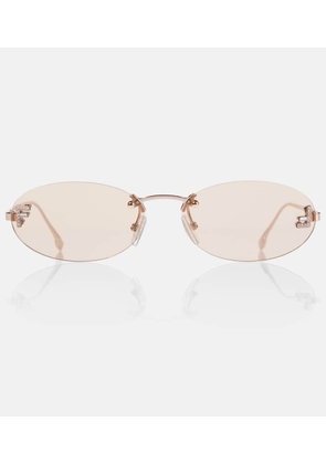 Fendi Fendi First Crystal oval sunglasses