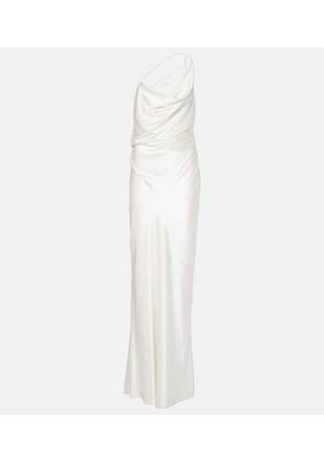 The Sei One-shoulder silk satin gown