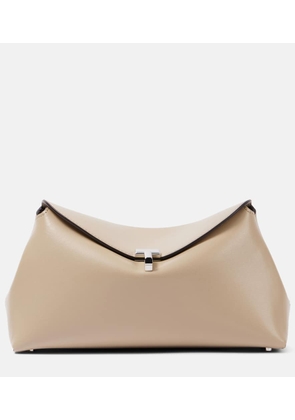 Toteme T-Lock leather clutch