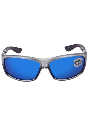 Costa Del Mar Saltbreak Blue Mirror Polarized Glass Wrap Mens Sunglasses 6S9020 902022 65