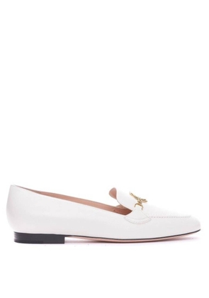 Bally Obrien Logo Plaque Leather Loafers, Brand Size 4.5 ( US Size 5.5 )