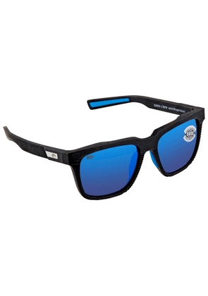Costa Del Mar Pescador Blue Mirror Polarized Glass Square Mens Sunglasses 6S9029 902901 55