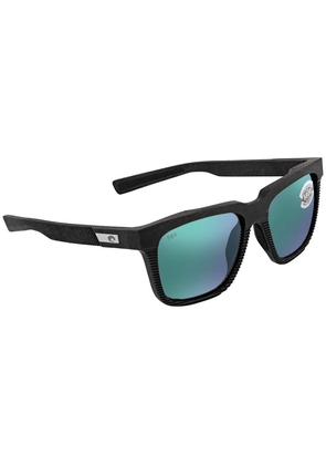 Costa Del Mar Pescador Green Mirror Polarized Glass Square Mens Sunglasses 6S9029 902902 55