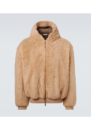 Fear of God Alpaca and cotton teddy bomber jacket