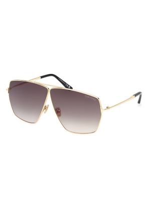 Tom Ford Stella Smoke Gradient Pilot Ladies Sunglasses FT1185 30B 67