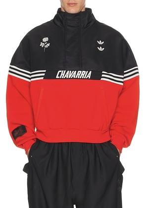 Adidas Originals x Willy Chavarria Gomez Pullover in Black & Red - Black. Size XXL/2X (also in ).