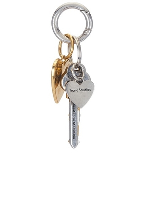 Acne Studios Keys Bag Charm in Gold & Silver - Metallic Gold,Metallic Silver. Size all.