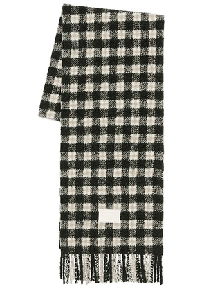 Acne Studios Check Scarf in Green & White - Green. Size all.