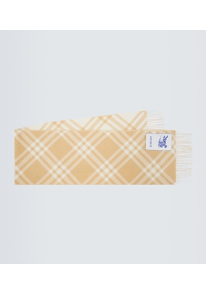 Burberry Logo checked cashmere scarf