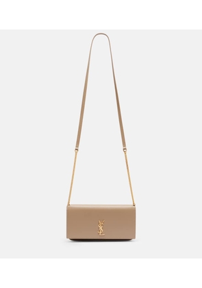 Saint Laurent Cassandre leather phone pouch