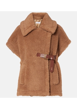 Max Mara Newbab camel hair and silk cape