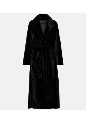 Nour Hammour Meret shearling wrap coat