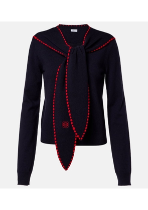 Loewe Scarf-detail wool sweater